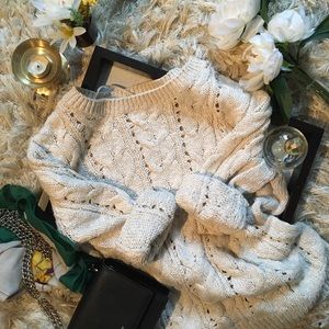 Cozy cream knit sweater